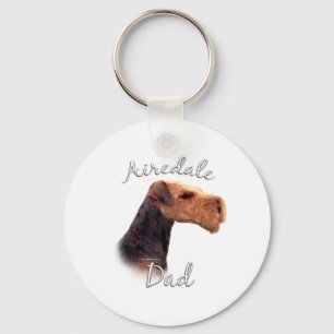 Airedale Terrier Dad 2 Key Ring