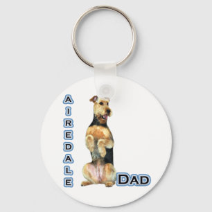Airedale Terrier Dad 4 - Keychain