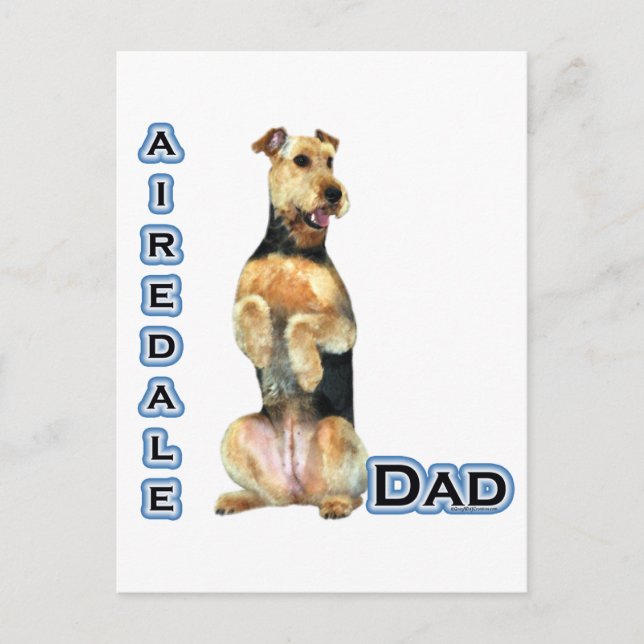 Airedale Terrier Dad 4 Postcard (Front)