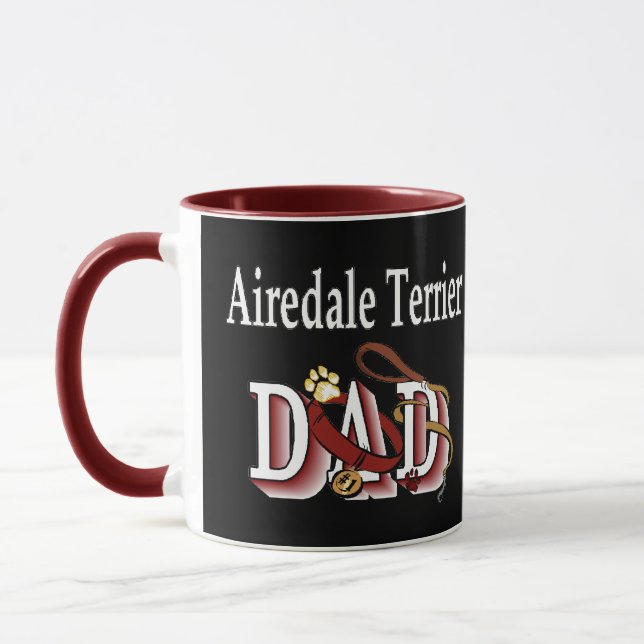 Airedale Terrier Dad Apparel Gifts Mug (Left)