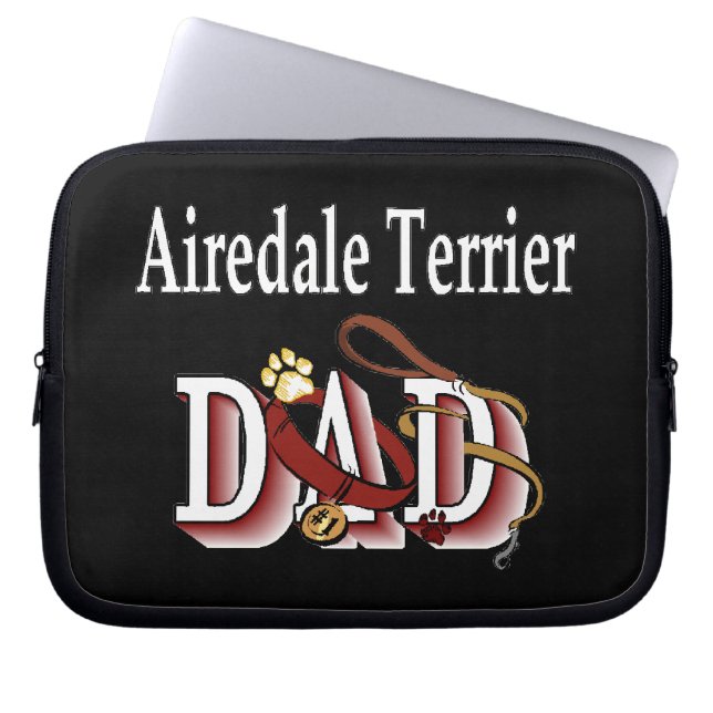 Airedale Terrier Dad Laptop Sleeve (Front)