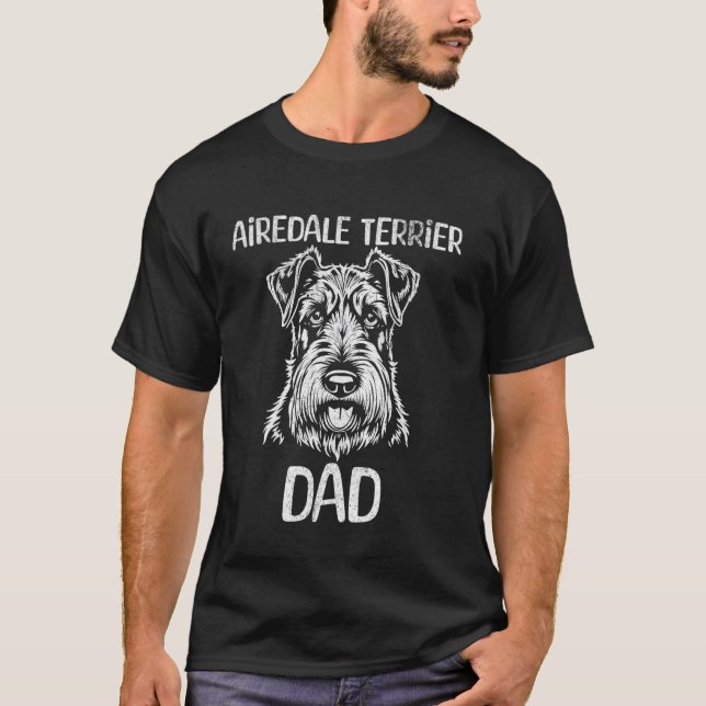 Airedale Terrier Dad T-Shirt (Front)