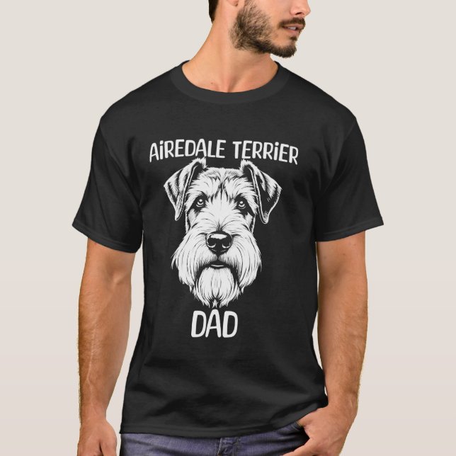 Airedale Terrier Dad T-Shirt (Front)