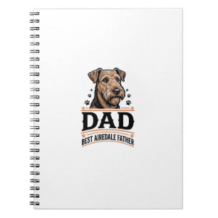 Airedale Terrier Dad Vintage Dog Father Shirt_1 Notebook