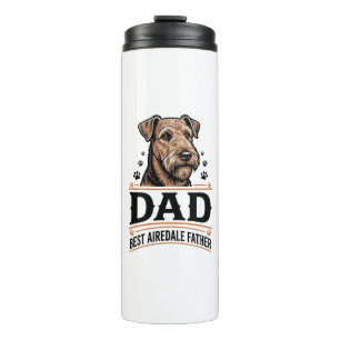 Airedale Terrier Dad Vintage Dog Father Shirt_1 Thermal Tumbler