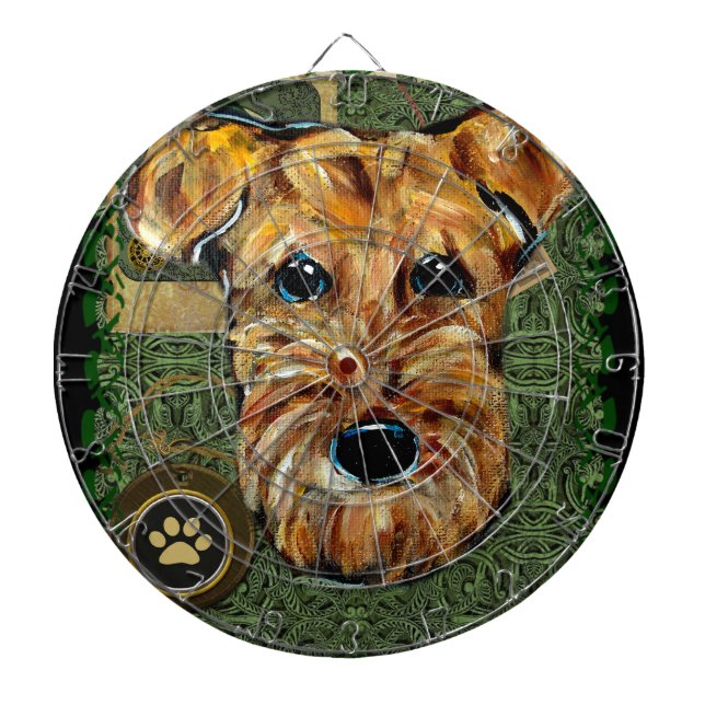 AIREDALE TERRIER DARTBOARD (Front)