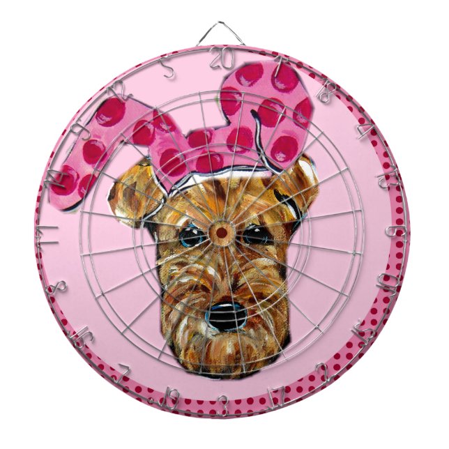 AIREDALE TERRIER DARTBOARD (Front)