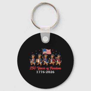 Airedale Terrier Dog 250 Yrs Of Dom 1776 2026 Key Ring