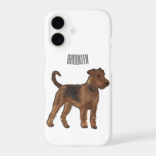Airedale terrier dog cartoon illustration