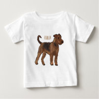 Airedale terrier dog cartoon illustration