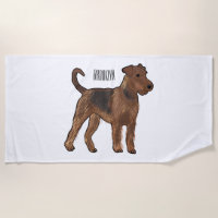 Airedale terrier dog cartoon illustration