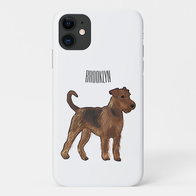 Airedale terrier dog cartoon illustration Case-Mate iPhone case (Back)