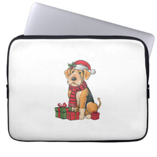 Airedale Terrier Dog Christmas Parties Holiday San Laptop Sleeve