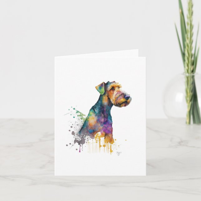 Airedale Terrier Dog Holiday Card (Front)