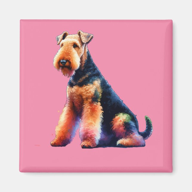 Airedale terrier Dog Magnet (Front)