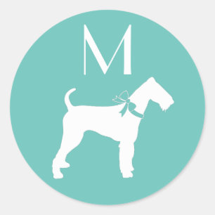 Airedale Terrier Dog Puppy Classic Round Sticker