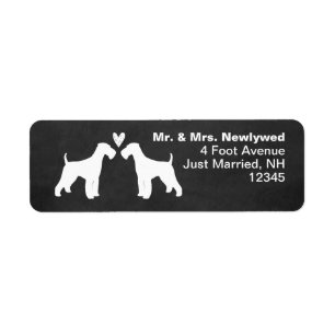 Airedale Terrier Dog Silhouettes Return Address Label