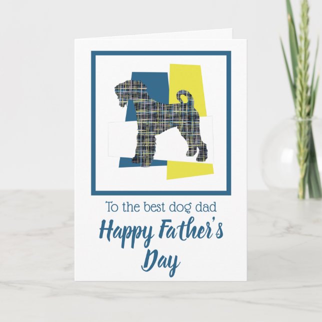 Airedale Terrier Dog TriColour Father’s Day Card (Front)