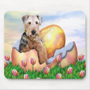 Airedale Terrier Easter Surprise Mouse Pad