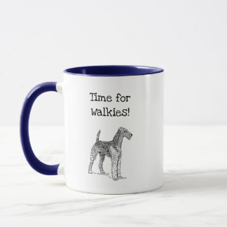 Airedale Terrier Elegant Dog Drawing Mug