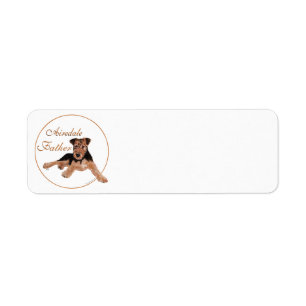Airedale Terrier Fathers Day Return Address Label
