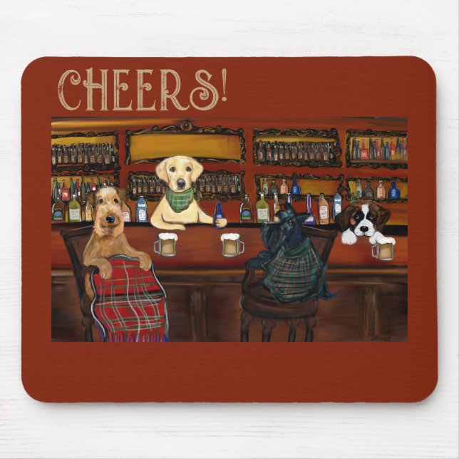  AIREDALE TERRIER  & FRIENDS       MOUSE PAD (Front)