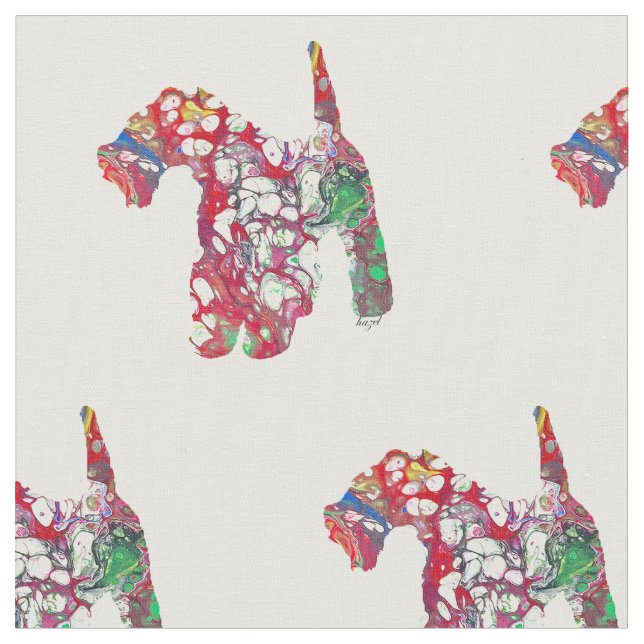 Airedale Terrier gifts, Airedale Terrier Fabric (Close Up)