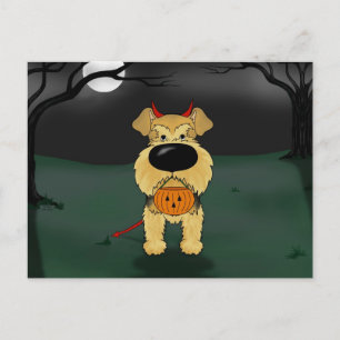 Airedale Terrier Halloween Postcard