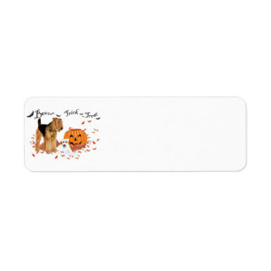 Airedale Terrier Halloween Return Address Label