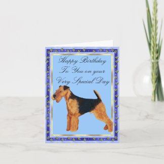 Airedale Terrier Happy Birthday Card