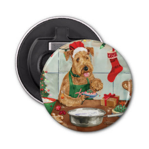 Airedale Terrier Holiday Baking: Festive Christmas Bottle Opener