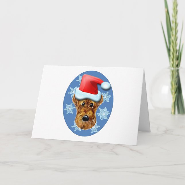 AIREDALE TERRIER HOLIDAY CARD (Front)