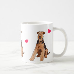 Airedale Terrier Illustrated Coffee Mug