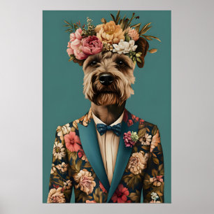 Airedale Terrier In Suit Poster, Airedale Terrier Poster