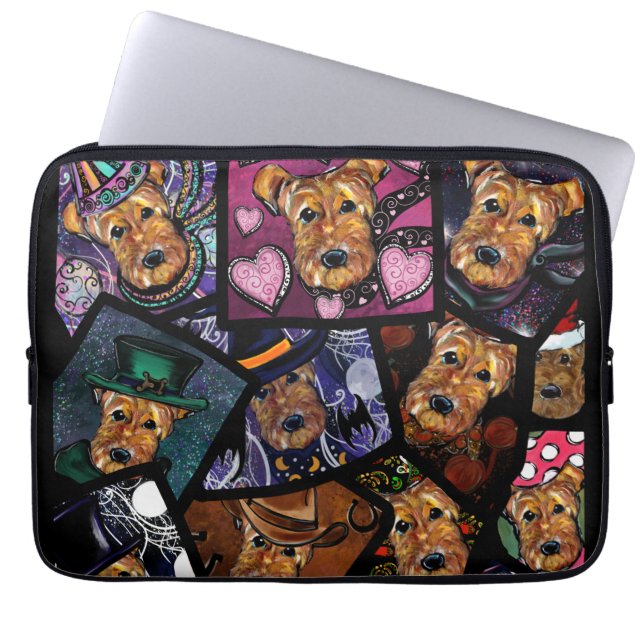 AIREDALE   TERRIER      LAPTOP SLEEVE (Front)