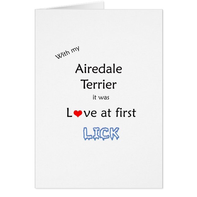 Airedale Terrier Lick Design (Front)