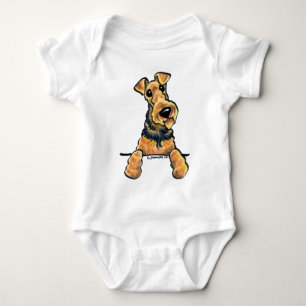 Airedale Terrier Line Art Baby Bodysuit