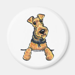 Airedale Terrier Line Art Magnet