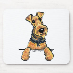 Airedale Terrier Line Art Mouse Pad