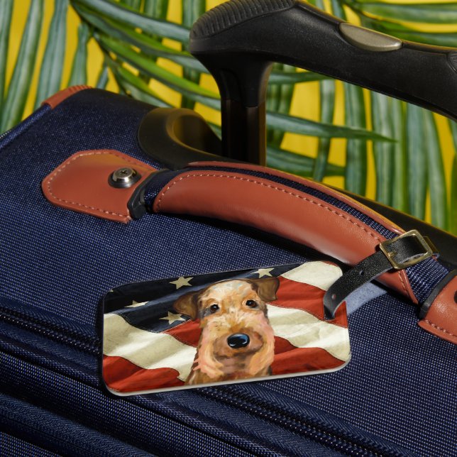  AIREDALE TERRIER    LUGGAGE TAG (Front Insitu 3)