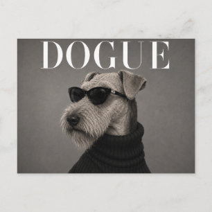 Airedale Terrier Luxury Fashion Editorial Postcard