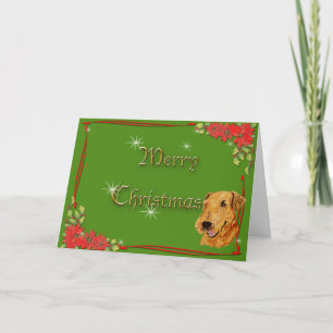 Airedale Terrier Merry Christmas Holiday Card