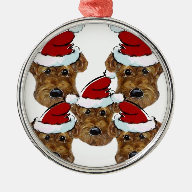 AIREDALE TERRIER METAL ORNAMENT (Front)