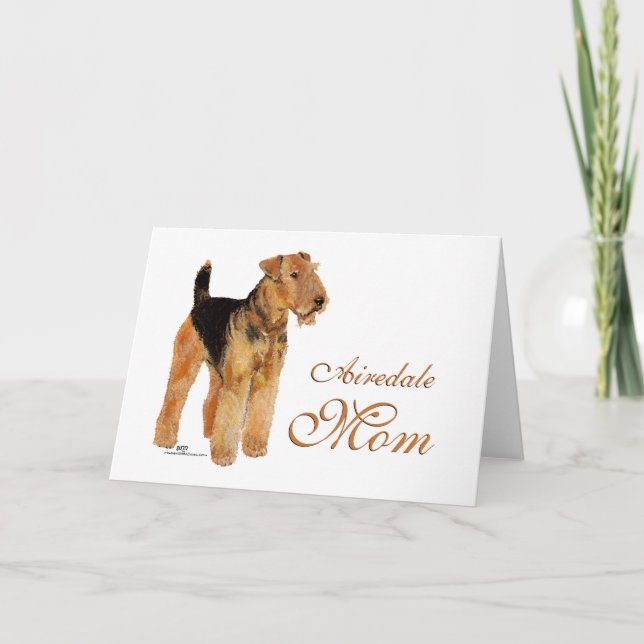 Airedale Terrier Mothers Day Card (Front)