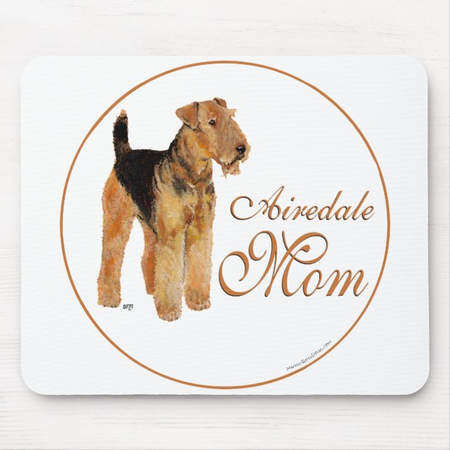 Airedale Terrier Mothers Day Mouse Pad (Front)