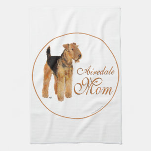 Airedale Terrier Mothers Day Tea Towel