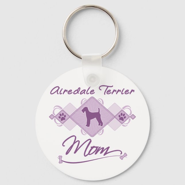 Airedale Terrier Mum Key Ring (Front)