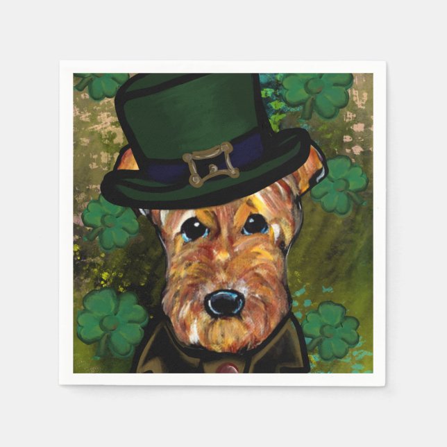AIREDALE TERRIER   NAPKIN (Front)