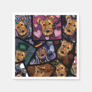AIREDALE   TERRIER      NAPKIN