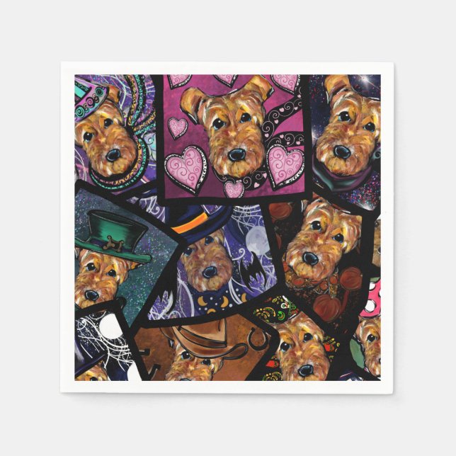 AIREDALE   TERRIER      NAPKIN (Front)